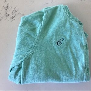 Seafoam green lands end “C” monogram sweater!